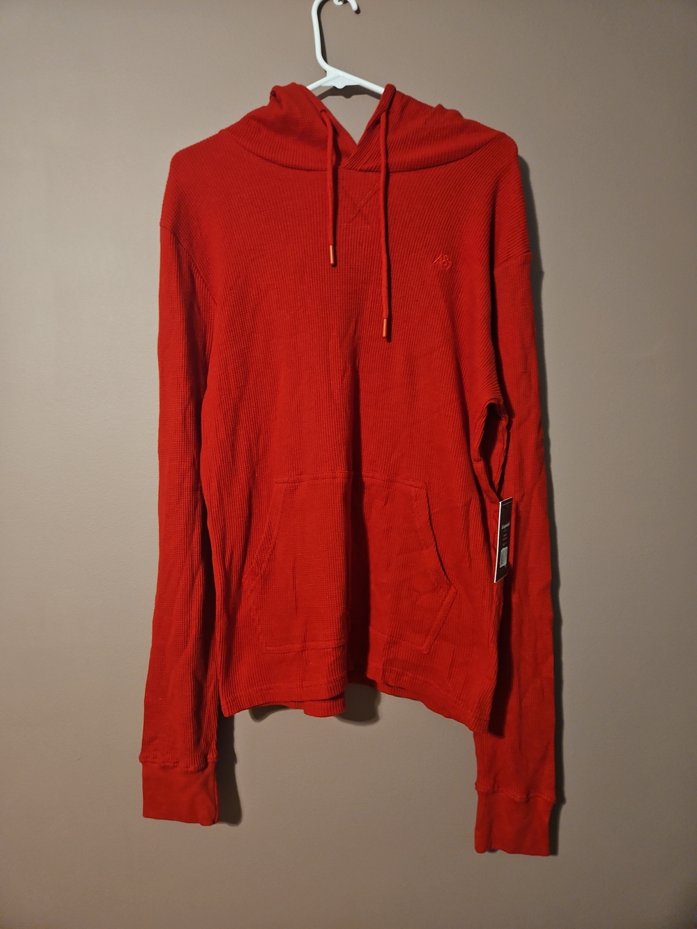 Aero Red Men's Hooded Long-Sleeve Shirt